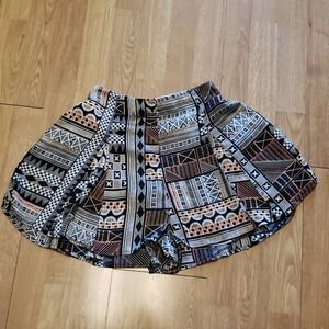 MinkPink mixed print flowy high rise shorts XS